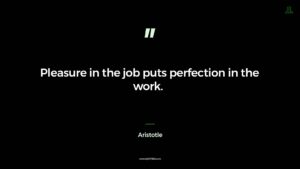 job puts perfection in the work