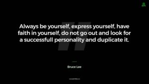 do not go out and look for a successfull personality and duplicate it